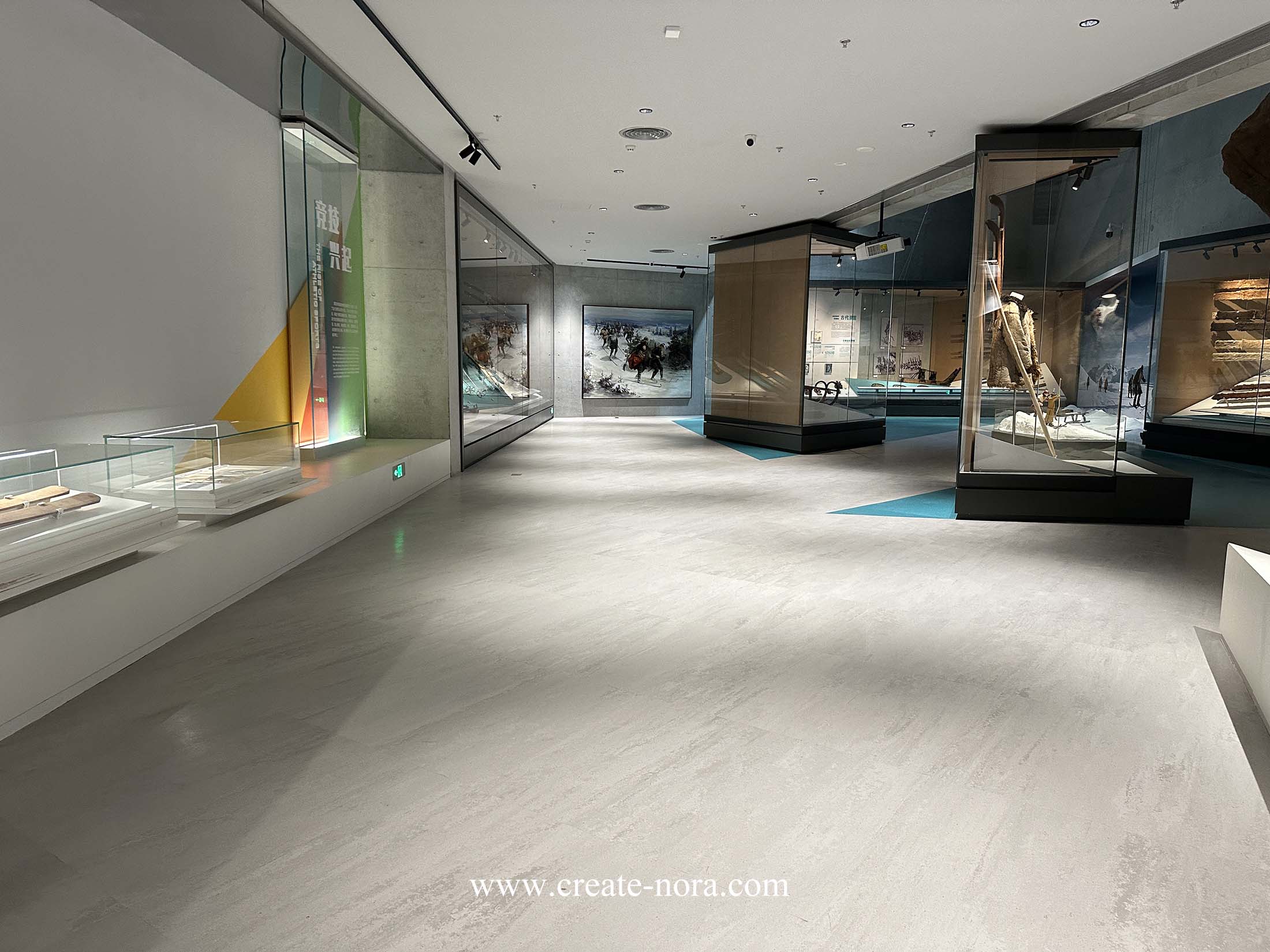 the photo of nora rubber flooring in winter sports Museum 2